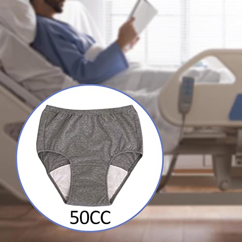 Esquirla Elderly Diaper Soft, Washable, Reusable, Waterproof Underwear Nappy Diaper Cover Incontinence Briefs for Adults Men Women Elderly Seniors , Light Gray L from Esquirla
