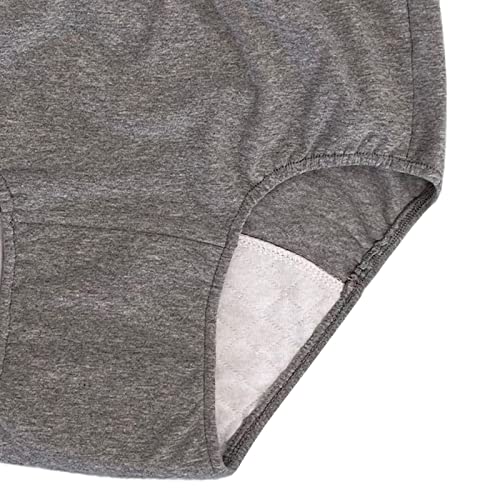 Esquirla Elderly Diaper Soft, Washable, Reusable, Waterproof Underwear Nappy Diaper Cover Incontinence Briefs for Adults Men Women Elderly Seniors , Light Gray L from Esquirla