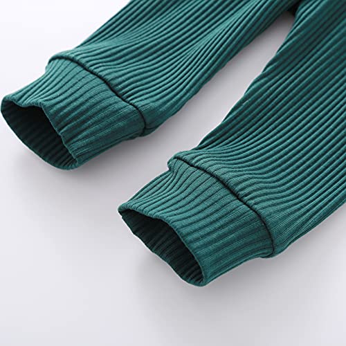 Newborn Baby Boy Girl Clothes Long Sleeve Button Romper Drawstring Pants Outfits Unisex Baby Clothes Fall by 