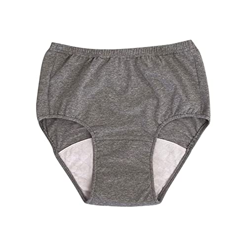 Esquirla Elderly Diaper Soft, Washable, Reusable, Waterproof Underwear Nappy Diaper Cover Incontinence Briefs for Adults Men Women Elderly Seniors , Light Gray L from Esquirla