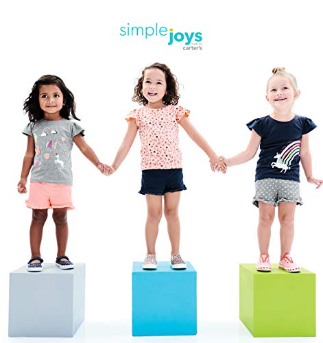 Simple Joys by Carter's Baby Girls' Toddler 3-Pack Graphic Tees, Gray, Pink, Navy Unicorn, 4T by Carter's Simple Joys - Private Label