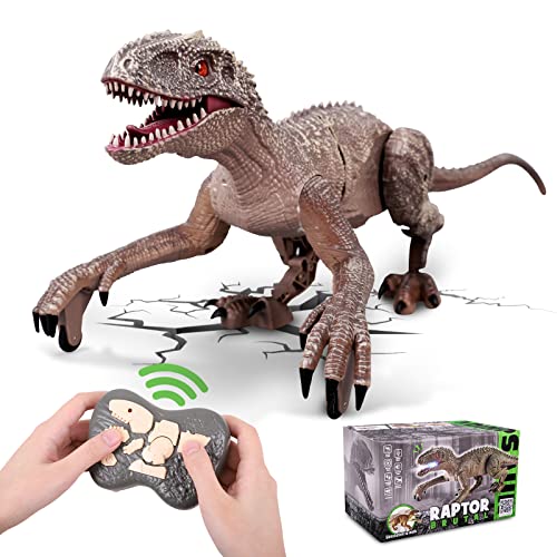 Moonsteps Remote Control Dinosaur Toys for Kids, 2.4Ghz Walking Robot Dinosaur with LED Light & Sound, Rechargeable Electronic RC Toys, Educational Walking Dinosaur Toys for Boys / Girls by MOONSTEPS