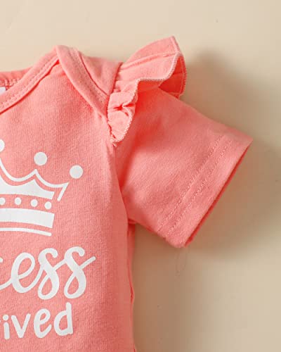 Newborn Baby Girl Clothes 3-6 Months Baby Girl Outfit Summer Infant Girl Clothes Floral Bell Bottoms Pants Ruffle Romper Gifts Stuff Outfits Sets for Baby Girls Pink by 