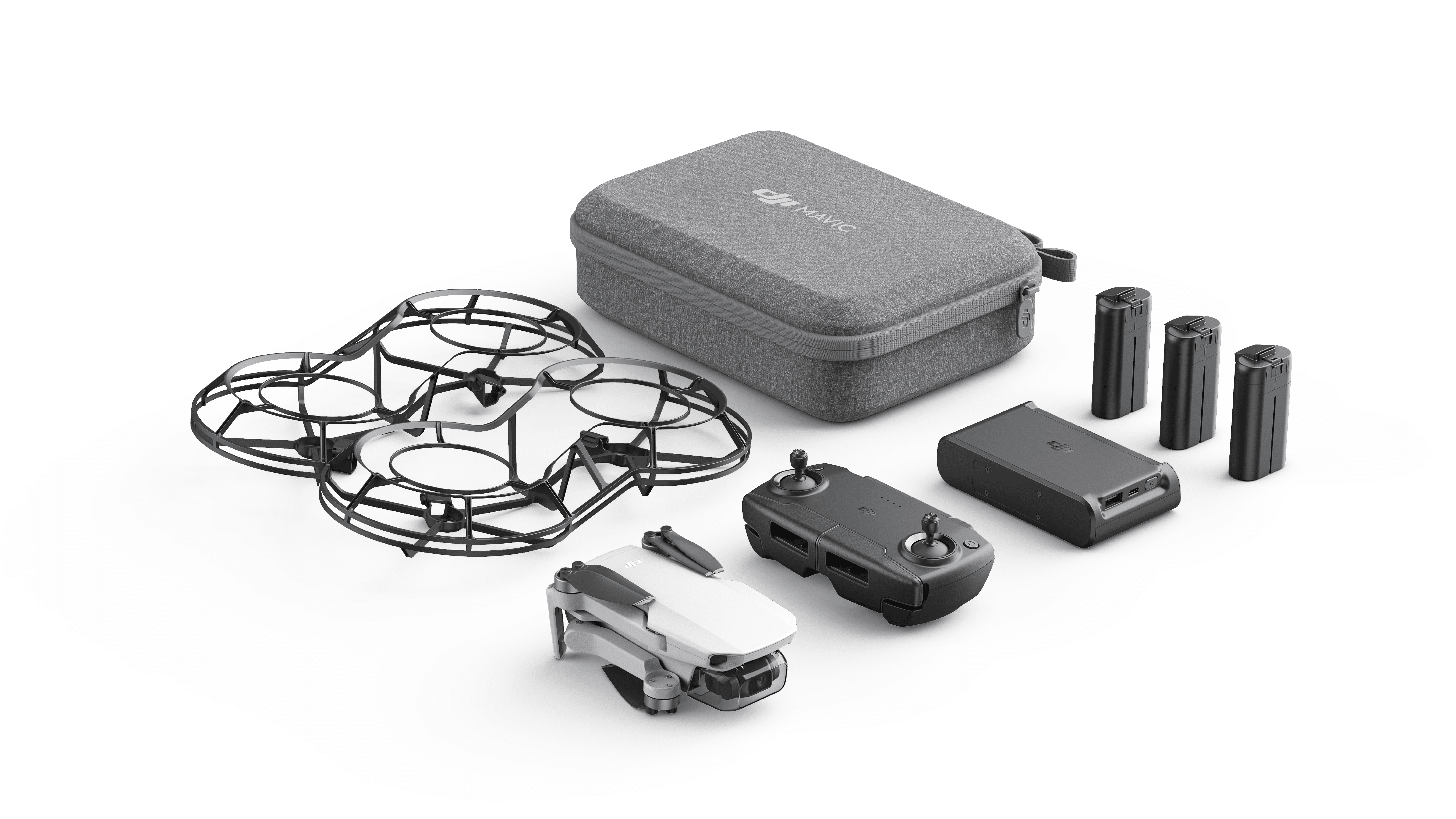 DJI Mavic Mini Combo - Drone FlyCam Quadcopter UAV with 2.7K Camera 3-Axis Gimbal GPS 30min Flight Time, less than 0.55lbs, Gray by DJI