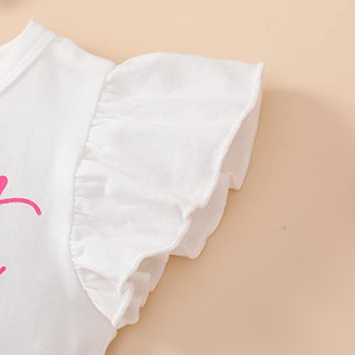 ADXSUN Baby Girl First Birthday Outfit One Ruffle Sleeve Romper+Floral Shorts+Headband Cake Smash Clothes Set Sweet One12-18M by ADXSUN