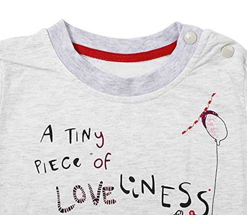 Little Girl's Long Sleeve Cartoon Pullover Shirt and Jeans Pants Outfit Set, Apricot, 2T from 