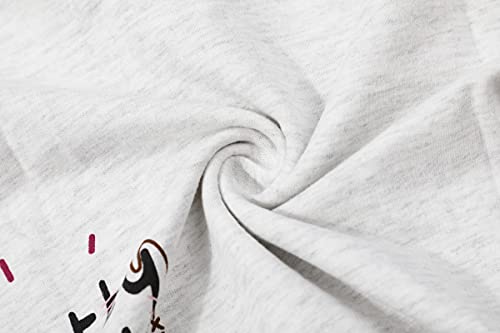 Little Girl's Long Sleeve Cartoon Pullover Shirt and Jeans Pants Outfit Set, Apricot, 2T from 