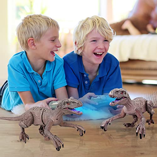 Moonsteps Remote Control Dinosaur Toys for Kids, 2.4Ghz Walking Robot Dinosaur with LED Light & Sound, Rechargeable Electronic RC Toys, Educational Walking Dinosaur Toys for Boys / Girls by MOONSTEPS