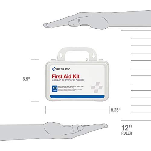 First Aid Only 6060 57 Piece 10 Person First Aid Kit, Weatherproof Plastic Case by Acme United