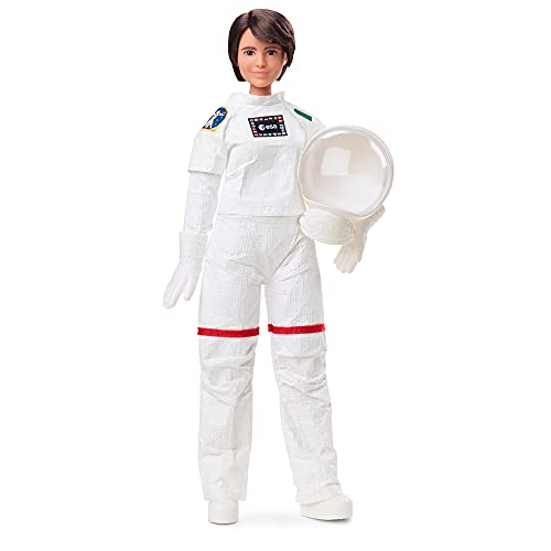Barbie Signature Role Models ESA Astronaut Samantha Cristoforetti Doll (11.5-in Brunette) Wearing Realistic Spacesuit, Gift for 6 Year Olds and Up by Mattel