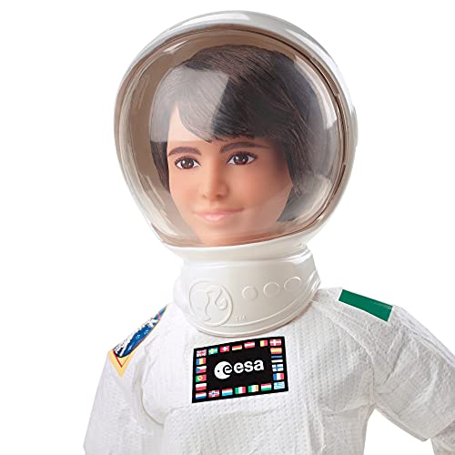 Barbie Signature Role Models ESA Astronaut Samantha Cristoforetti Doll (11.5-in Brunette) Wearing Realistic Spacesuit, Gift for 6 Year Olds and Up by Mattel