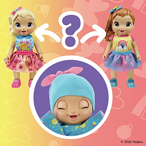 Baby Alive Baby Grows Up (Happy) - Happy Hope or Merry Meadow, Growing and Talking Baby Doll, Toy with 1 Surprise Doll and 8 Accessories by Hasbro