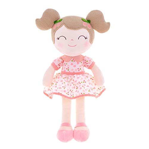 Gloveleya Baby Doll Girl Gifts Plush Toys Soft Dolls Baby Gifts Cherry Girl Pink 14 Inches with Gift Box New by Gloveleya