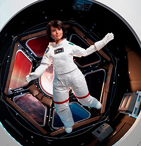 Barbie Signature Role Models ESA Astronaut Samantha Cristoforetti Doll (11.5-in Brunette) Wearing Realistic Spacesuit, Gift for 6 Year Olds and Up by Mattel