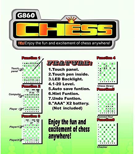 Potable Touch Control Electronic Chess Game Board for Kids to Learn and Play by LIKE