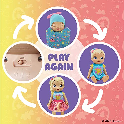 Baby Alive Baby Grows Up (Happy) - Happy Hope or Merry Meadow, Growing and Talking Baby Doll, Toy with 1 Surprise Doll and 8 Accessories by Hasbro