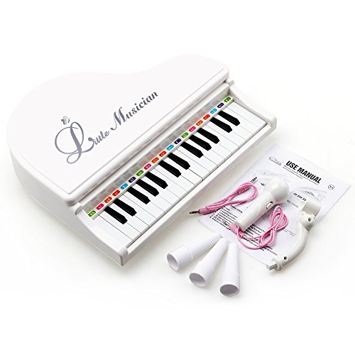 Amy&Benton Piano Keyboard Toy for Kids 31 Keys White Multifunctional Electronic Toy Piano with Microphone for Baby Toddler Birthday Gift Toy for 3 4 Year Old by Amy & Benton