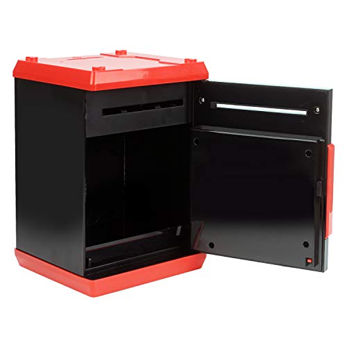 Setibre Piggy Bank, Electronic ATM Password Cash Coin Can Auto Scroll Paper Money Saving Box Toy Gift for Kids (Red) from Setibre