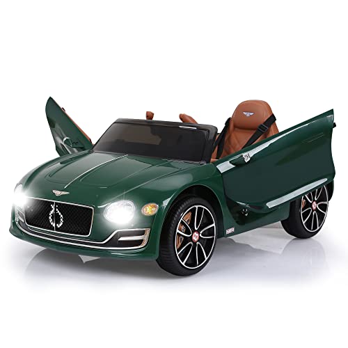 Tobbi 12V Licensed Bentley Electric Kids Ride On Racer Cars Toy Battery Powered Vehicle with Remote Control 3 Speeds MP3 USB in Blackish Green from TOBBI