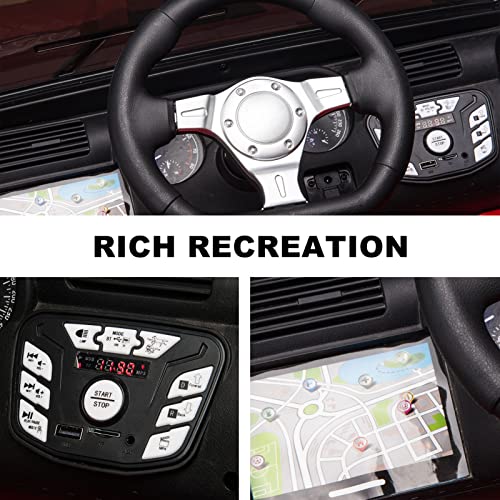 LUXMARS Kids Ride On Truck 24V Battery Powered Electric Ride On Car Vehicle Toy with Parent Remote Control, 4 Wheeler Quad, LED Lights, Bluetooth Music, 2 Speeds, Double Doors Pink from LUXMARS