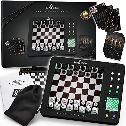 TOP 1 CHESS Board Electronic Chess Games, Talking Coach Electronic Chess Board with Multi-Level Skills, Best Electronic Chess Set for Players of All Levels Ages Kids and Adults from TOP 1 CHESS