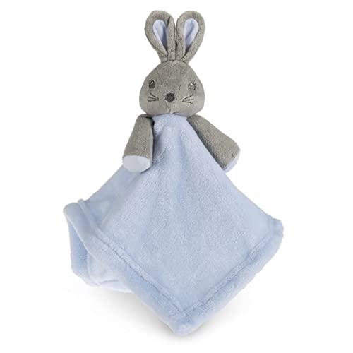 Baby Boy Gift Set New Born Baby Gifts Baby Blue Bunny Security Blanket Soft Fleece, Suitcase Keepsake Box Blanket Booties & Baby Gift Basket â Unique Present for Baby Shower & Newborn Lovey Welcome from Hoolaroo