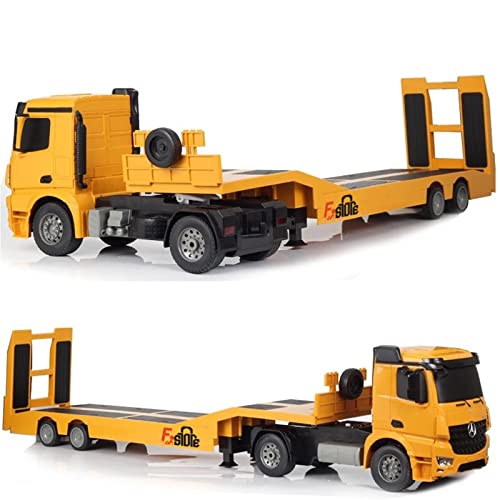 Fistone RC Truck Detachable Flatbed Semi-Trailer Engineering Tractor Remote Control Low Loader Die-Cast Car Model Kids Electronics Hobby Toy with Sound and Light Effect from Fistone