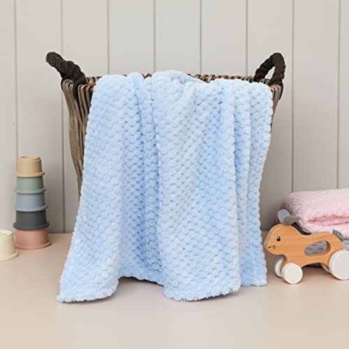 Baby Boy Gift Set New Born Baby Gifts Baby Blue Bunny Security Blanket Soft Fleece, Suitcase Keepsake Box Blanket Booties & Baby Gift Basket â Unique Present for Baby Shower & Newborn Lovey Welcome from Hoolaroo