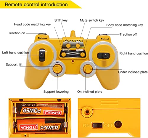 Fistone RC Truck Detachable Flatbed Semi-Trailer Engineering Tractor Remote Control Low Loader Die-Cast Car Model Kids Electronics Hobby Toy with Sound and Light Effect from Fistone