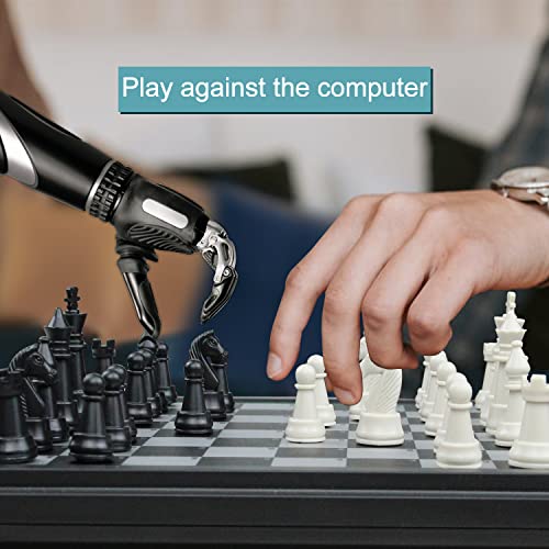 Electronic Chess Sets Vonset M986 Electronic Chess Board Chess Computer Magnetic Electronic Chess Game Travel Chess for Kids and Adults Toys Gift to Practice Chess Learn Chess for Beginners from Vonset