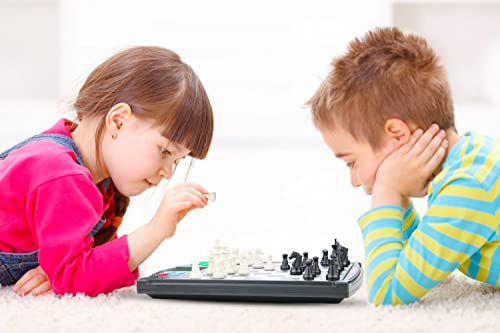Electronic Chess Sets Vonset M986 Electronic Chess Board Chess Computer Magnetic Electronic Chess Game Travel Chess for Kids and Adults Toys Gift to Practice Chess Learn Chess for Beginners from Vonset
