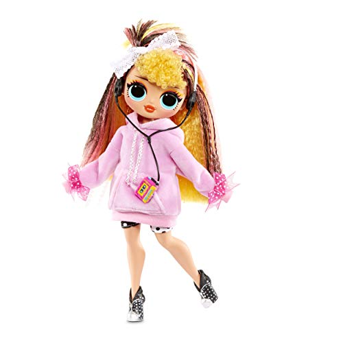 LOL Surprise OMG Remix Pop B.B. Fashion Doll, Plays Music, with Extra Outfit and 25 Surprises Including Shoes, Hair Brush, Doll Stand, Magazine, and Record Player Package - for Girls Ages 4+ from MGA Entertainment
