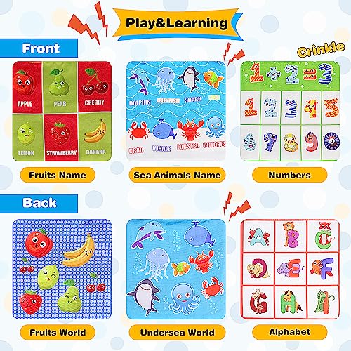 VPOJOY Baby Tissue Box Toy, Soft Montessori Magic Tissue Box Baby Toys 6 to 12 Months, High Contrast Crinkle Paper Sensory Silk Scarves Toys for 1 Year Old Boys Girls Kids Early Learning Gifts from SHANTOU TY TOYS FACTORY