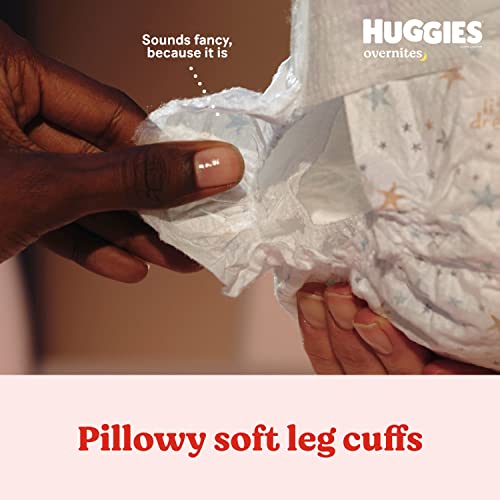 Overnight Diapers Size 6 (35+ lbs), 72 Ct, Huggies Overnites Nighttime Baby Diapers by Kimberly-Clark Corp.
