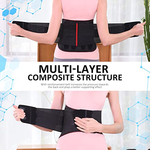 Hameisen Back Brace for Lower Back Pain, Relief for Herniated Disc, Sciatica, Scoliosis and more, Lightweight & Breathable Mesh with Lumbar Pad, Adjustable Support Strap for Women and Men - L by Hameisen