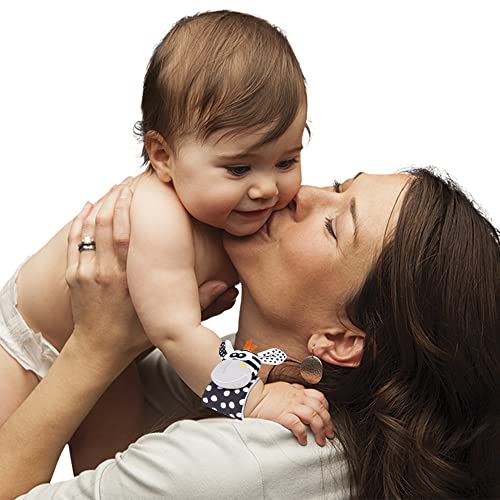 Avos-Deals-Global Baby Rattle Socks Wrist Strap Rattles Set, Cute Baby Animal Development Toy Gift for Newborn Babies, Black and White Foot Finder Sensory Setâ¦ by JollyBaby