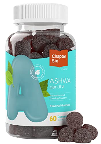 Chapter Six Ashwagandha Gummies, Mood and Relaxation Support Supplement, Kosher, 60 Gummies from Zahler