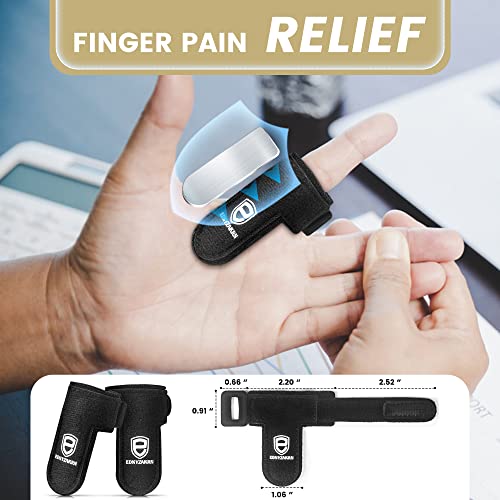 EDNYZAKRN 2Pcs Trigger Finger Splint, Finger splints for Thumb, Index, Middle, Ring and Pinky, Finger Support Brace for Tendonitis, Stiffness, Curved, Bent, Locked - Fit for Left Or Right Hand from EDNYZAKRN