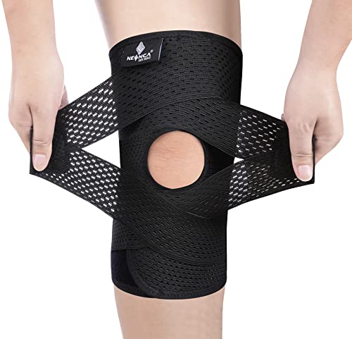 NEENCA Professional Knee Brace with Side Stabilizers, Medical Knee Support with Mesh Weave Tech, Knee Wrap with Ultra-Soft Bandage for Knee Pain, Arthritis, Injuries Relief, Running, Workout, Sports from NEENCA