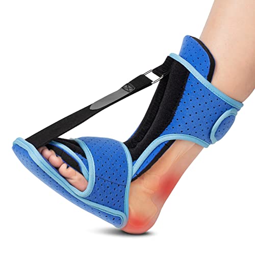 Plantar Fasciitis Night Splint: WXY Foot Brace with Support Plate | Dorsal Night Splint for Plantar Fasciitis Women Men | Plantar Fasciitis Relief Achilles Tendonitis Foot Drop Heel Pain Black-Blue from WXY