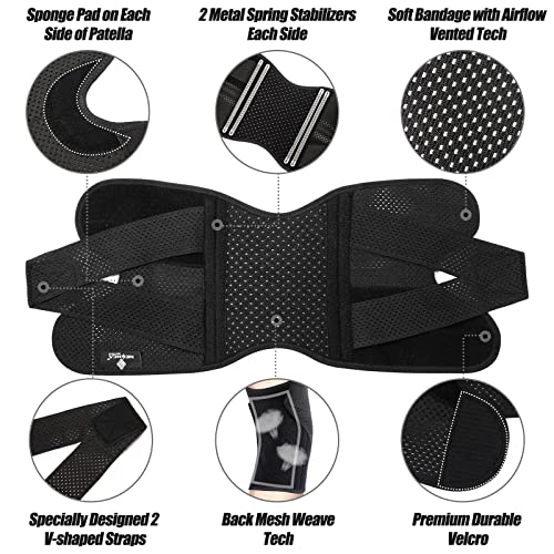 NEENCA Professional Knee Brace with Side Stabilizers, Medical Knee Support with Mesh Weave Tech, Knee Wrap with Ultra-Soft Bandage for Knee Pain, Arthritis, Injuries Relief, Running, Workout, Sports from NEENCA