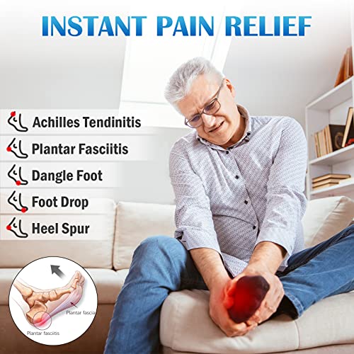 Plantar Fasciitis Night Splint: WXY Foot Brace with Support Plate | Dorsal Night Splint for Plantar Fasciitis Women Men | Plantar Fasciitis Relief Achilles Tendonitis Foot Drop Heel Pain Black-Blue from WXY