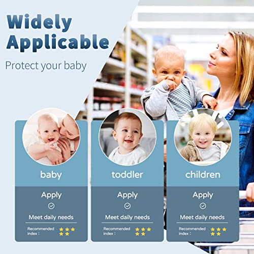 Yoofoss Shopping Cart Cover for Baby, 2-in-1 High Chair Cover with Safety Harness, Multifunctional Cart Covers for Toddler, Universal Fit, Soft Padded Grocery Cart Cover for Baby Boy Girl - Blue by Shenzhenshi Aisifang Clothing Co., Ltd.