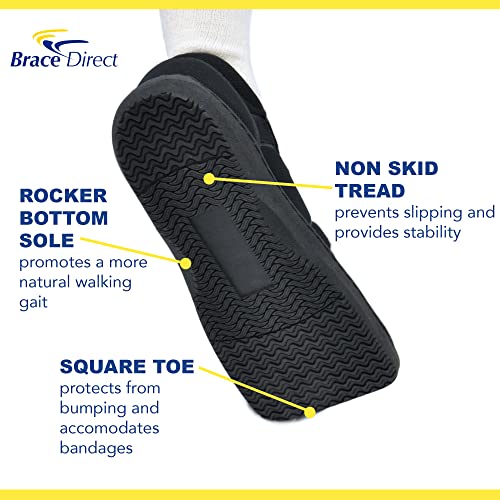 Post Op Recovery Shoe - Adjustable Medical Walking Shoe for Post Surgery or Operation Support, Broken Foot or Toe, Stress Fractures, Bunions, or Hammer Toe for Left or Right Foot by Brace Direct from Brace Direct