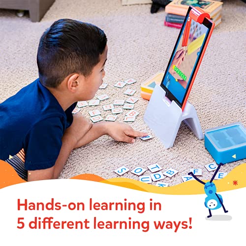 Osmo - Genius Starter Kit for Fire Tablet-5 Educational Learning Games-Ages 6-10-Spelling, Math & Creativity-STEM Toy Gifts-Boy & Girl-Ages 6 7 8 9 10(Osmo Fire Tablet Base Included-Amazon Exclusive) from Osmo
