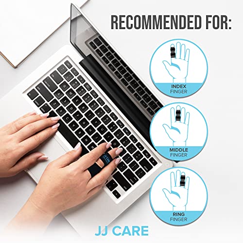 JJ CARE Trigger Finger Splint with Finger Sleeves [Pack of 2] Adjustable Finger Support, Brace, Stabilizer and Straightening | Support Arthritis Knuckle Immobilization | Fits Thumb, Index, Middle, Ring and Pinky Finger by JJ CARE