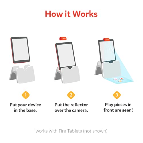 Osmo - Genius Starter Kit for Fire Tablet-5 Educational Learning Games-Ages 6-10-Spelling, Math & Creativity-STEM Toy Gifts-Boy & Girl-Ages 6 7 8 9 10(Osmo Fire Tablet Base Included-Amazon Exclusive) from Osmo