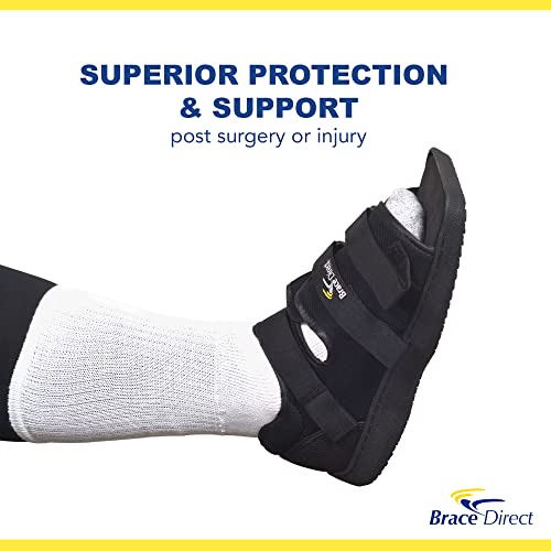 Post Op Recovery Shoe - Adjustable Medical Walking Shoe for Post Surgery or Operation Support, Broken Foot or Toe, Stress Fractures, Bunions, or Hammer Toe for Left or Right Foot by Brace Direct from Brace Direct