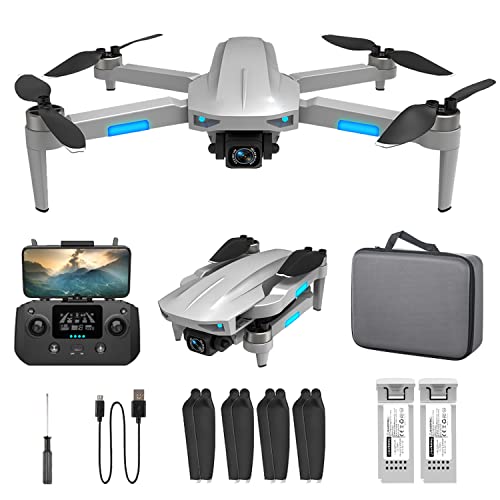 NMY Drones with Camera for Adults 4k, 5G WIFI FPV Transmission Drone, 40mins Flight Time on 2 Batteries, Brushless Motor, Mobile Phone Control, Multiple Flight Modes, Suitable for Beginners,Grey by NMY