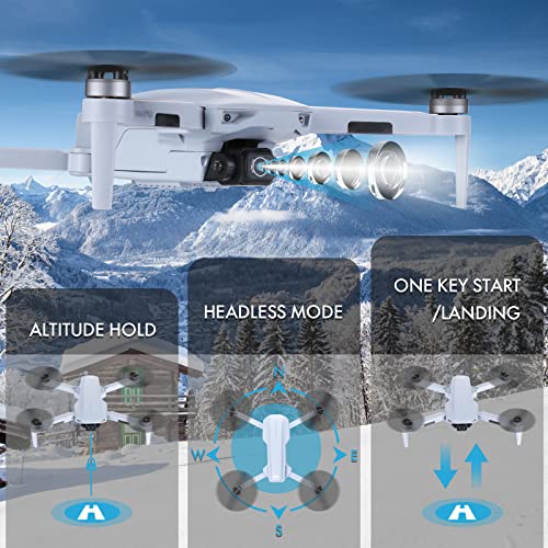 NMY Drones with Camera for Adults 4k, 5G WIFI FPV Transmission Drone, 40mins Flight Time on 2 Batteries, Brushless Motor, Mobile Phone Control, Multiple Flight Modes, Suitable for Beginners,Grey by NMY